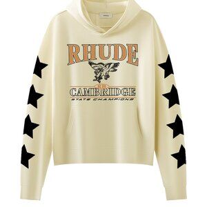 Rhude Beige 'Cambridge State Champions' Hoodie